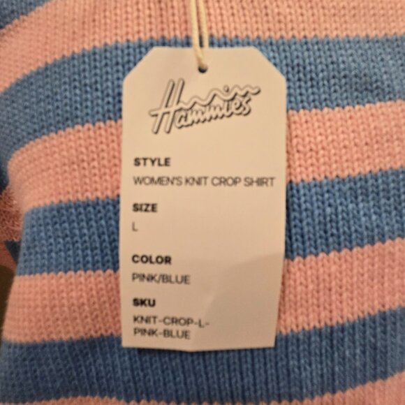 Hammies NWT Striped Sweatercrop top, matching Bell Bottoms and Ink Alloy Dangles - Picture 14 of 14